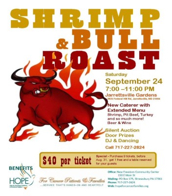 13th Annual Shrimp & Bull Roast to Benefit H.O.P.E.