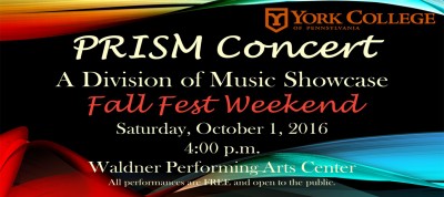PRISM Concert- A Showcase of the York College of Pennsylvania Music Program
