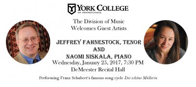 Guest Artist Recital: Jeffrey Fahnestock, tenor and Naomi Niskala, piano