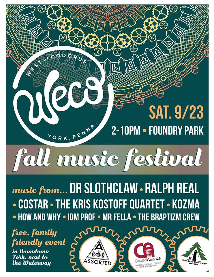 WeCo Fall Music Festival, Cultural Alliance of York County at Foundry ...