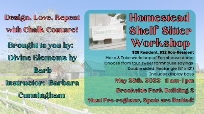 Homestead Shelf Sitter Workshop