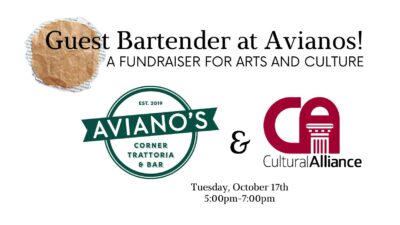 Guest Bartending Fundraiser for Arts and Culture